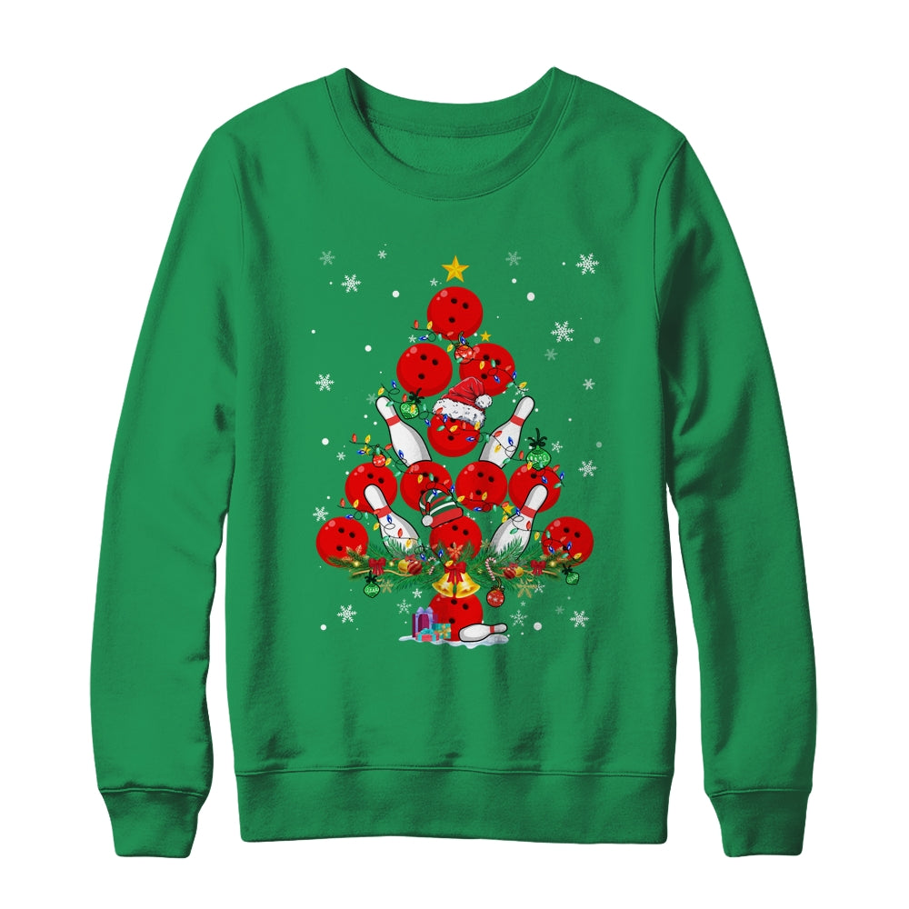 Bowling Christmas Tree Santa Pickleball X Mas Lights Shirt & Sweatshirt | siriusteestore