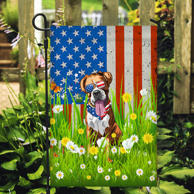Boxer American USA Flag 4th of July Dog Lover On Independence Day | siriusteestore