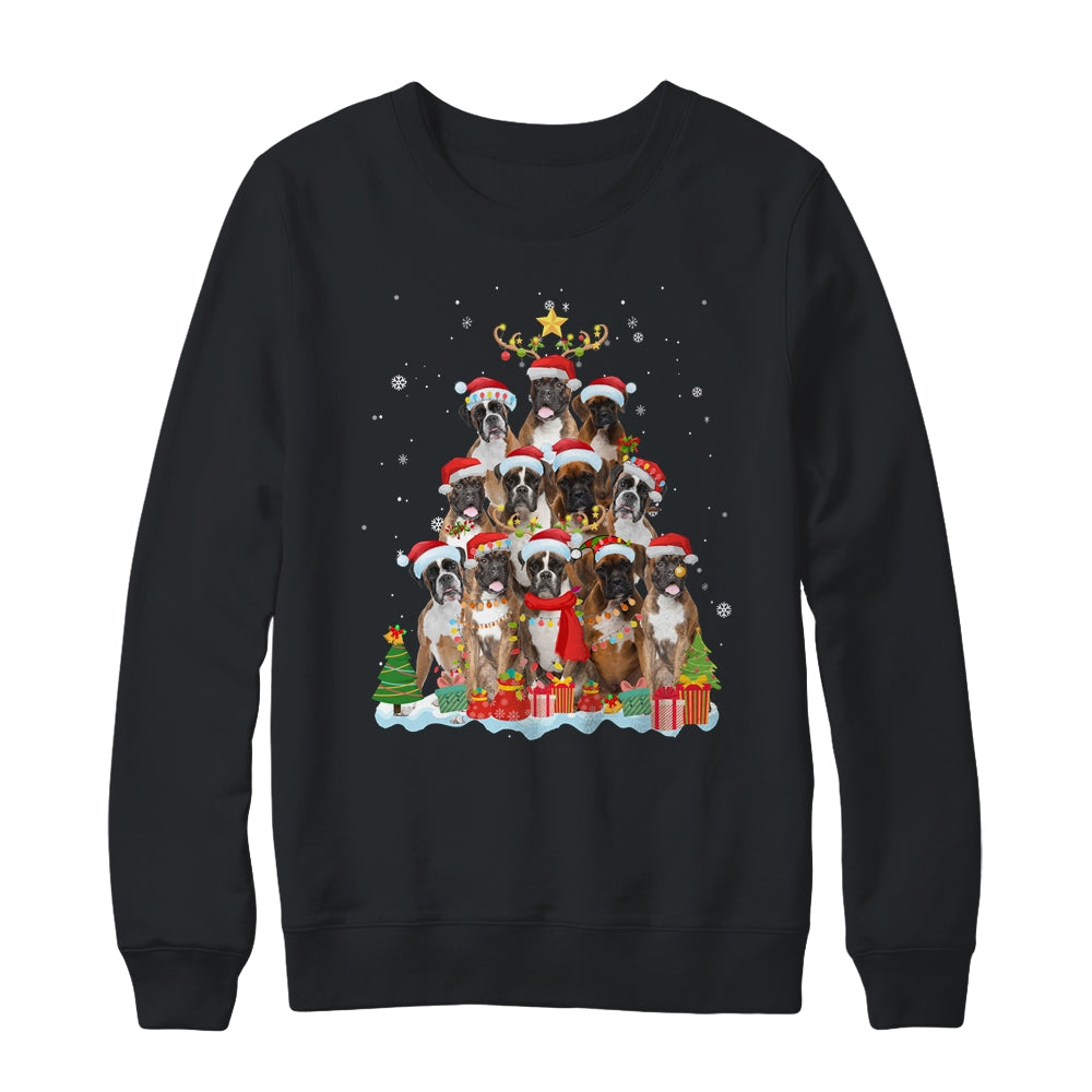 Boxer Christmas Tree Pajama Xmas Shirt & Sweatshirt | siriusteestore