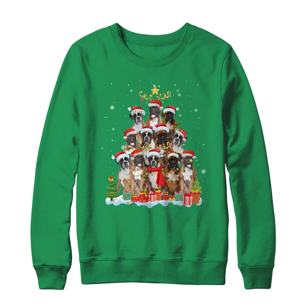 Boxer Christmas Tree Pajama Xmas Shirt & Sweatshirt | siriusteestore