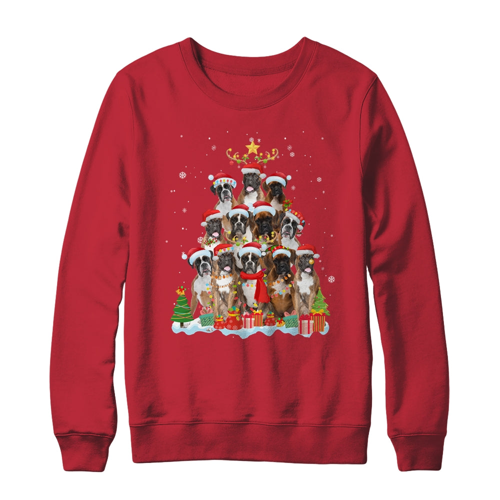 Boxer Christmas Tree Pajama Xmas Shirt & Sweatshirt | siriusteestore