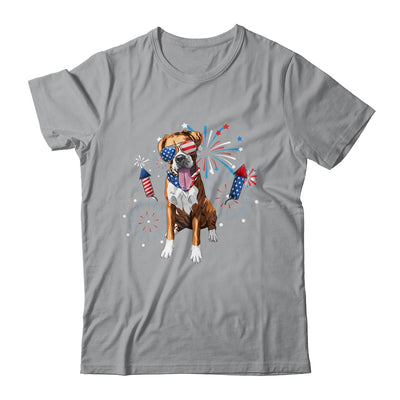 Boxer Dog American USA Flag 4th of July Men women Lover Shirt & Tank Top | siriusteestore
