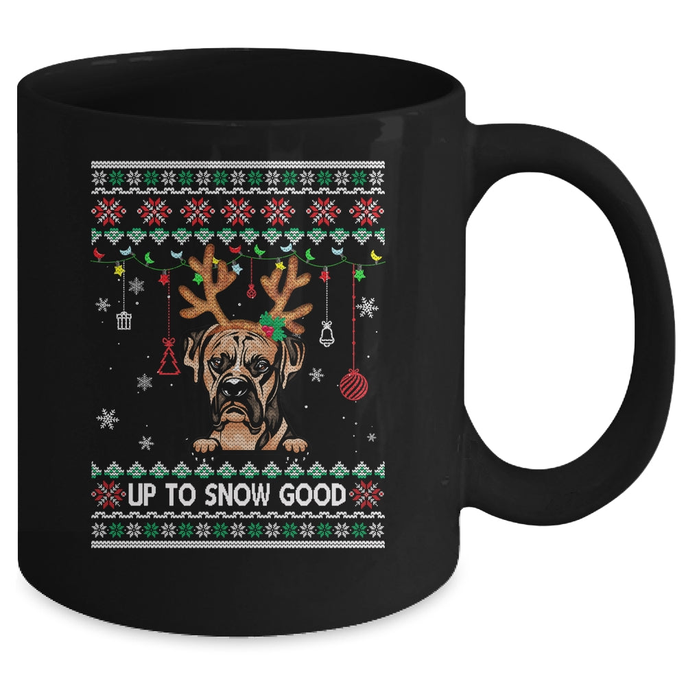 Boxer Dog Reindeer Ugly Christmas Xmas Mug | siriusteestore
