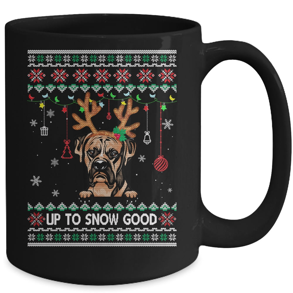 Boxer Dog Reindeer Ugly Christmas Xmas Mug | siriusteestore