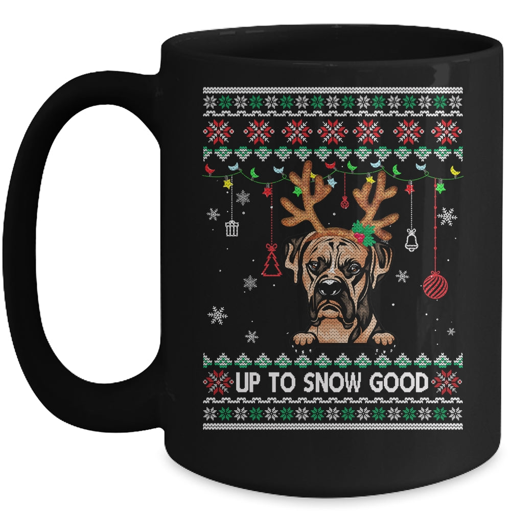 Boxer Dog Reindeer Ugly Christmas Xmas Mug | siriusteestore