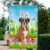 Boxer Happy Easter Day Holiday Flag Funny Dog Dog Wear Bunny Ears Headband Cute for Home Decor | siriusteestore