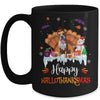 Boxer Happy HalloThanksMas Halloween Thanksgiving Christmas Mug | siriusteestore