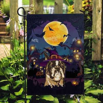 Boxer Witch Halloween Flag Castle Background For Dog Lover Home | siriusteestore