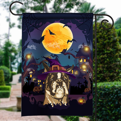 Boxer Witch Halloween Flag Castle Background For Dog Lover Home | siriusteestore