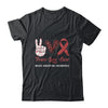 Brain Aneurysm Awareness Peace Love Cure Leopard Shirt & Hoodie | siriusteestore