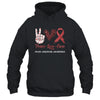 Brain Aneurysm Awareness Peace Love Cure Leopard Shirt & Hoodie | siriusteestore