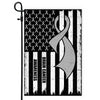 Brain Cancer Awareness America Flag Grey Ribbon | siriusteestore