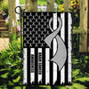 Brain Cancer Awareness America Flag Grey Ribbon | siriusteestore