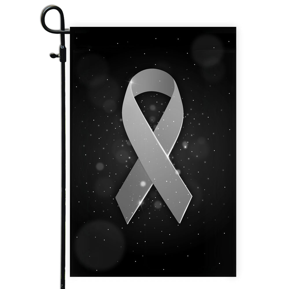 Brain Cancer Parkinson's Disease Awareness Flag Grey Ribbon | siriusteestore