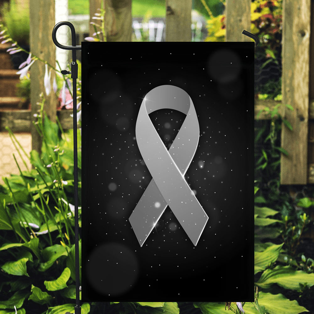 Brain Cancer Parkinson's Disease Awareness Flag Grey Ribbon | siriusteestore