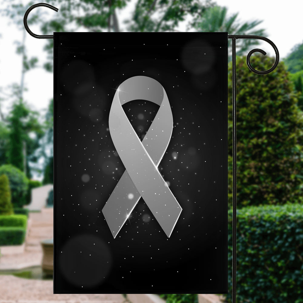 Brain Cancer Parkinson's Disease Awareness Flag Grey Ribbon | siriusteestore