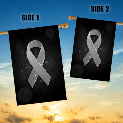 Brain Cancer Parkinson's Disease Awareness Flag Grey Ribbon | siriusteestore