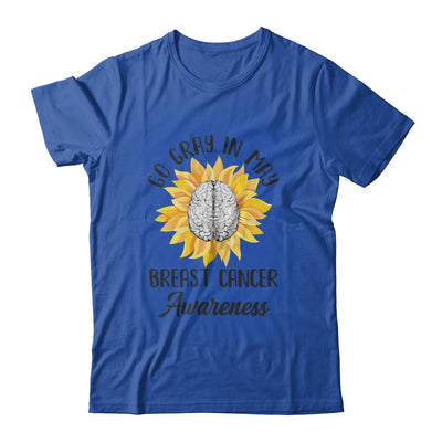Brain Cancer Tumor Awareness Go Gray In May Sunflower Ribbon Shirt & Tank Top | siriusteestore