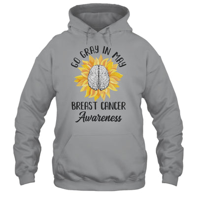 Brain Cancer Tumor Awareness Go Gray In May Sunflower Ribbon Shirt & Tank Top | siriusteestore