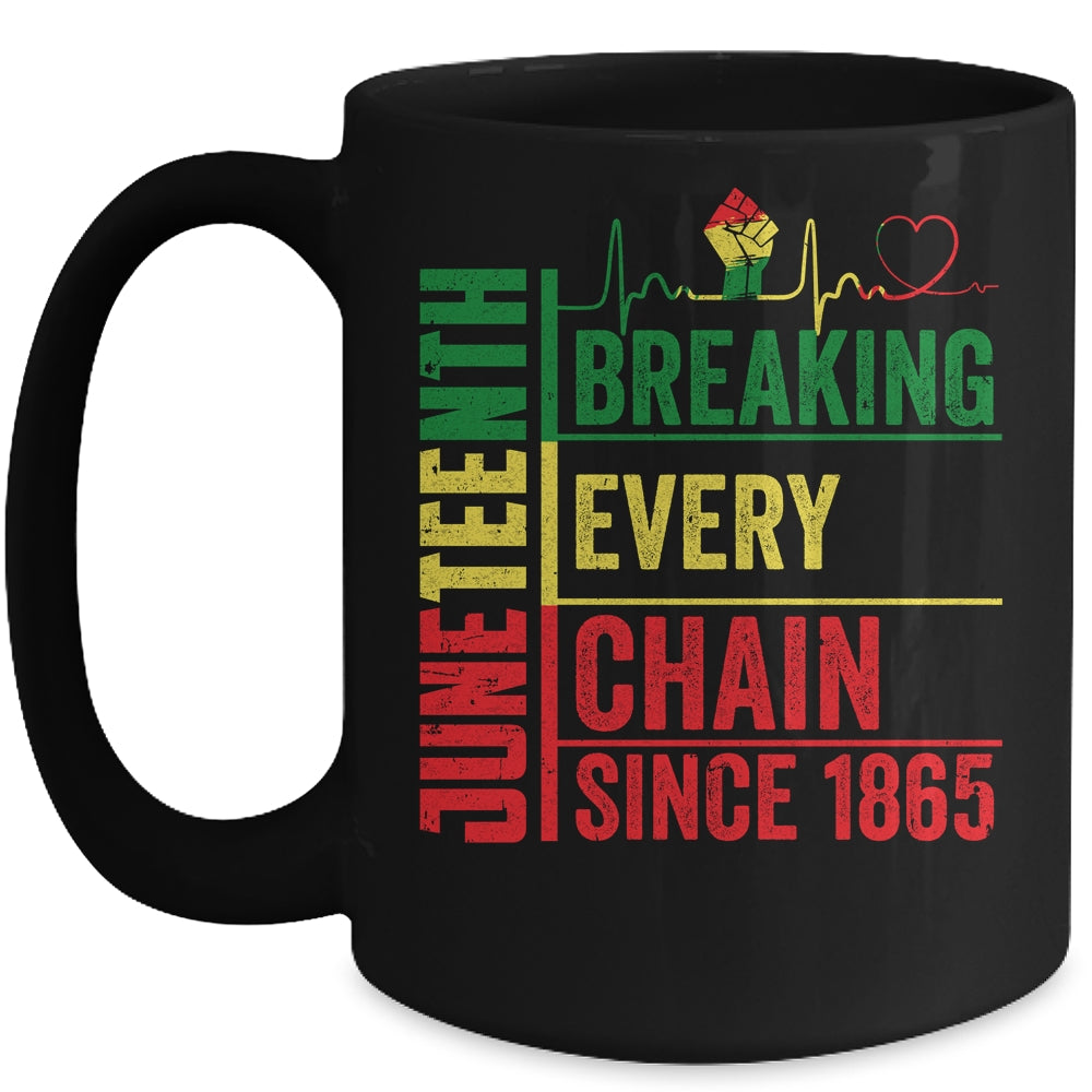 Breaking Every Chain Since 1865 Juneteenth Black History Mug | siriusteestore