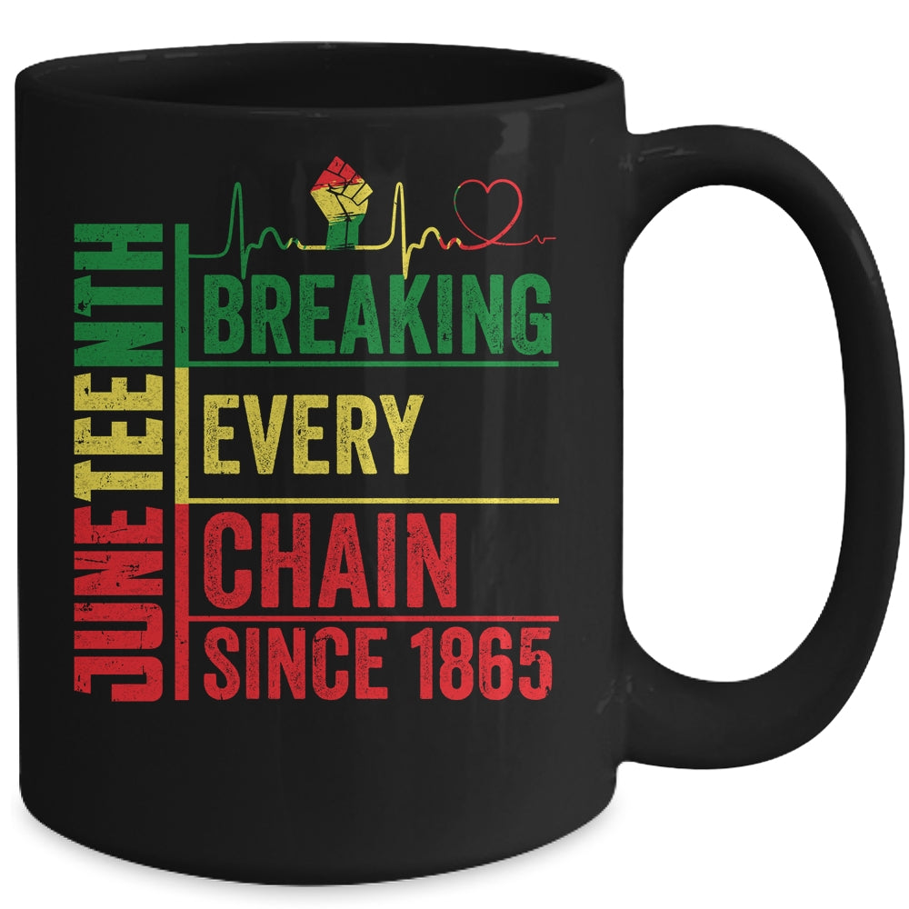 Breaking Every Chain Since 1865 Juneteenth Black History Mug | siriusteestore