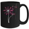 Breast Cancer Awareness Dandelion Pink Ribbon Mug | siriusteestore