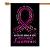 Breast Cancer Awareness Flag Never Ever Giving Up Hope Pink Ribbon Butterfly Farmhouse | siriusteestore