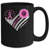 Breast Cancer Awareness Sunflower Faith Bling Bling Mug | siriusteestore