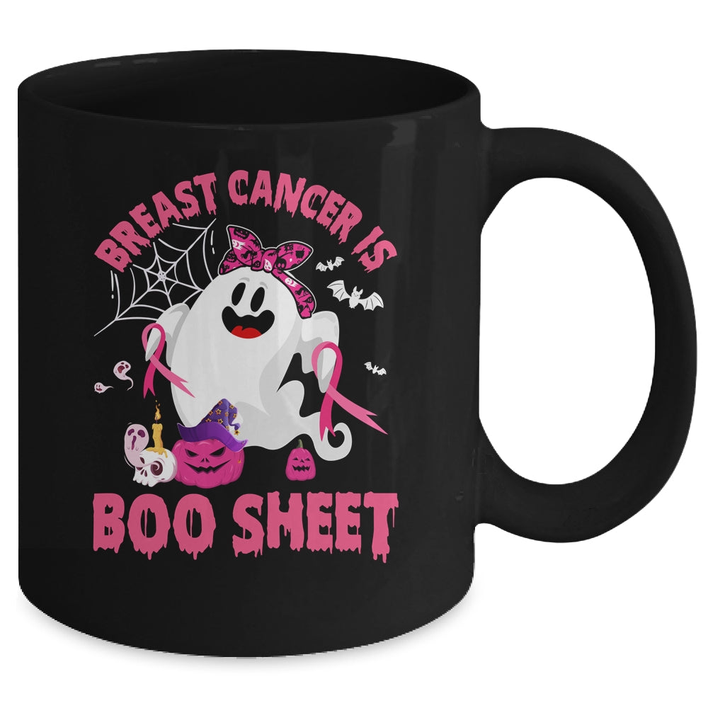 Breast Cancer Is Boo Sheet Ghost Halloween Breast Cancer Mug | siriusteestore