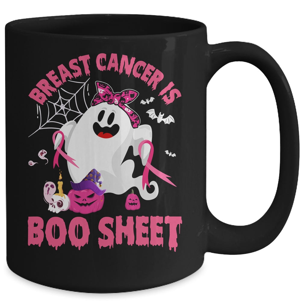 Breast Cancer Is Boo Sheet Ghost Halloween Breast Cancer Mug | siriusteestore