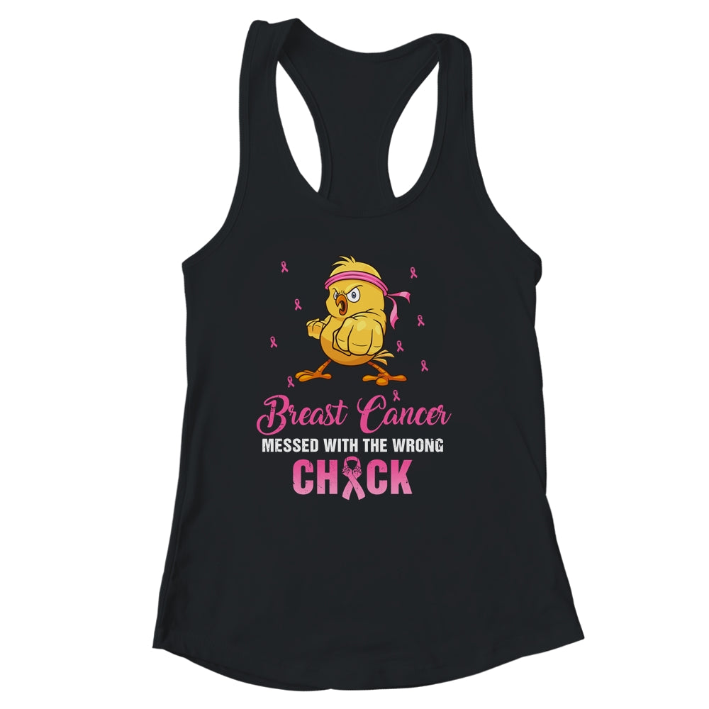 Breast Cancer Messed With The Wrongs Chick Funny Shirt & Tank Top | siriusteestore