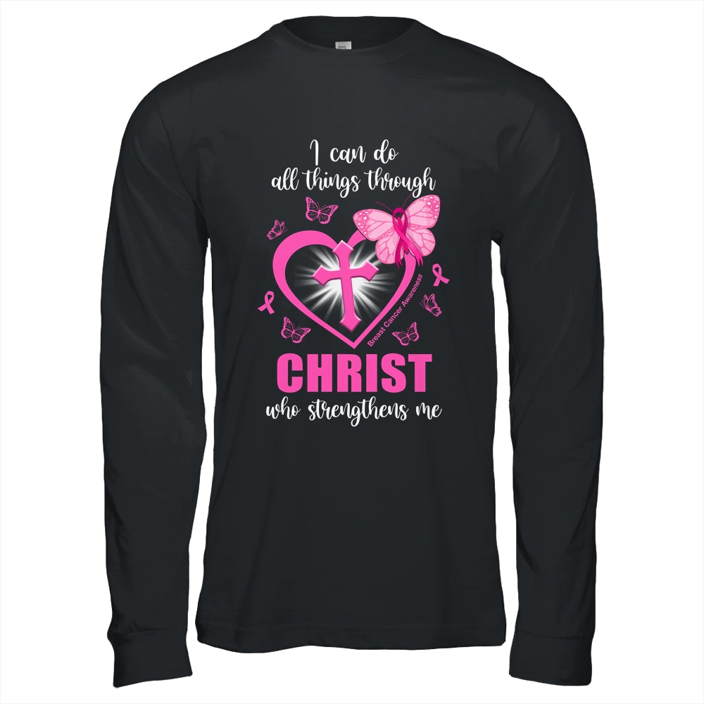 Breast Cancer Pink I Can Do All Things Through Christ Shirt & Hoodie | siriusteestore