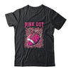 Breast Cancer Ribbon Pink Out Football Pink Ribbon Bleached Shirt & Hoodie | siriusteestore