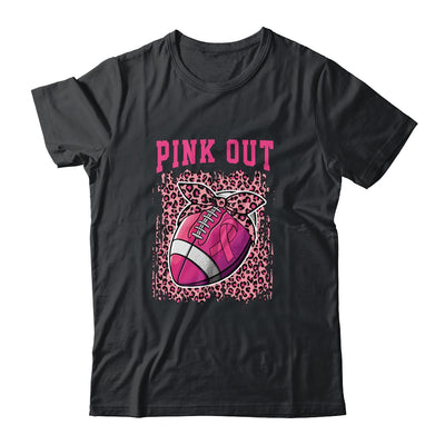 Breast Cancer Ribbon Pink Out Football Pink Ribbon Bleached Shirt & Hoodie | siriusteestore