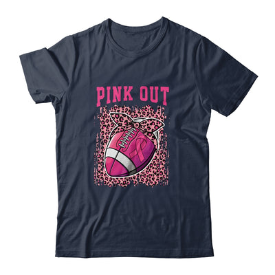 Breast Cancer Ribbon Pink Out Football Pink Ribbon Bleached Shirt & Hoodie | siriusteestore