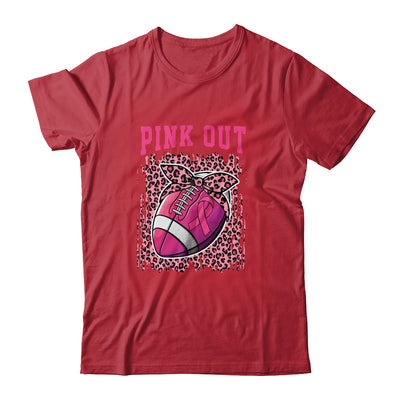 Breast Cancer Ribbon Pink Out Football Pink Ribbon Bleached Shirt & Hoodie | siriusteestore
