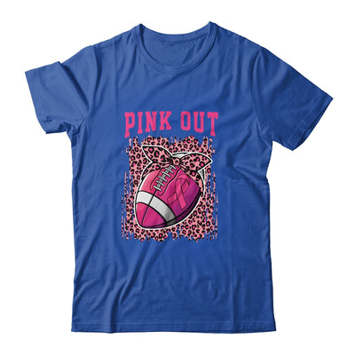 Breast Cancer Ribbon Pink Out Football Pink Ribbon Bleached Shirt & Hoodie | siriusteestore