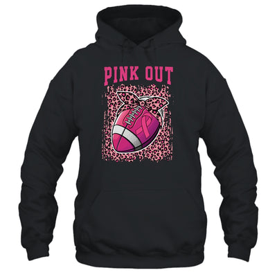 Breast Cancer Ribbon Pink Out Football Pink Ribbon Bleached Shirt & Hoodie | siriusteestore
