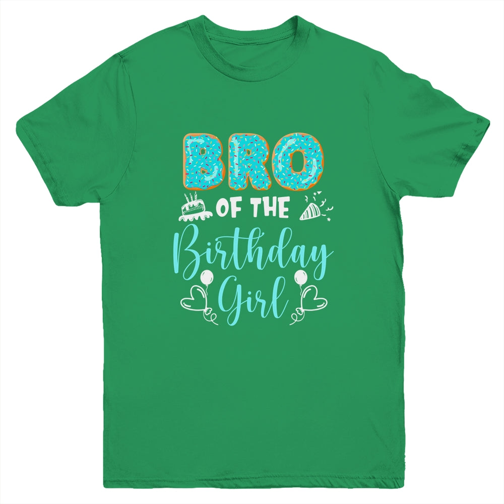 Bro Of The Birthday Girl Family Donut Birthday Youth Shirt | siriusteestore