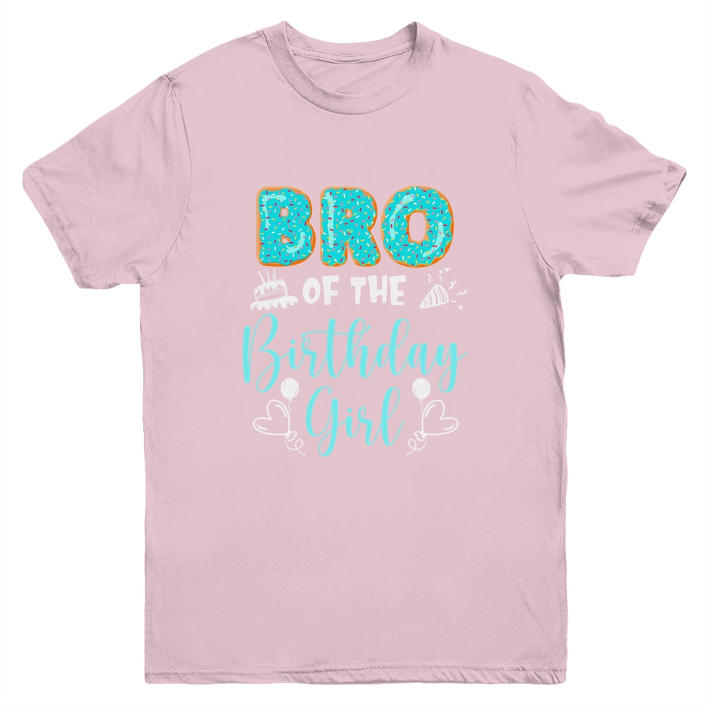 Bro Of The Birthday Girl Family Donut Birthday Youth Shirt | siriusteestore