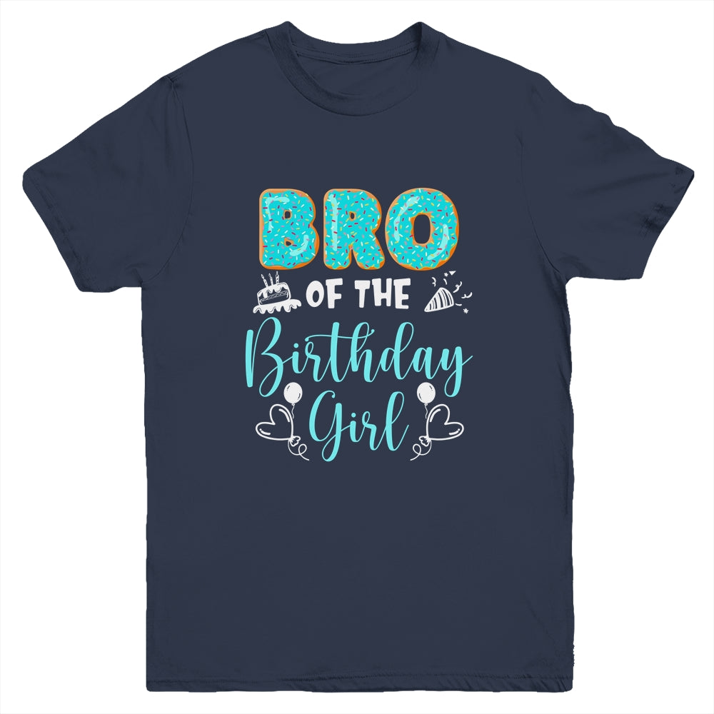 Bro Of The Birthday Girl Family Donut Birthday Youth Shirt | siriusteestore