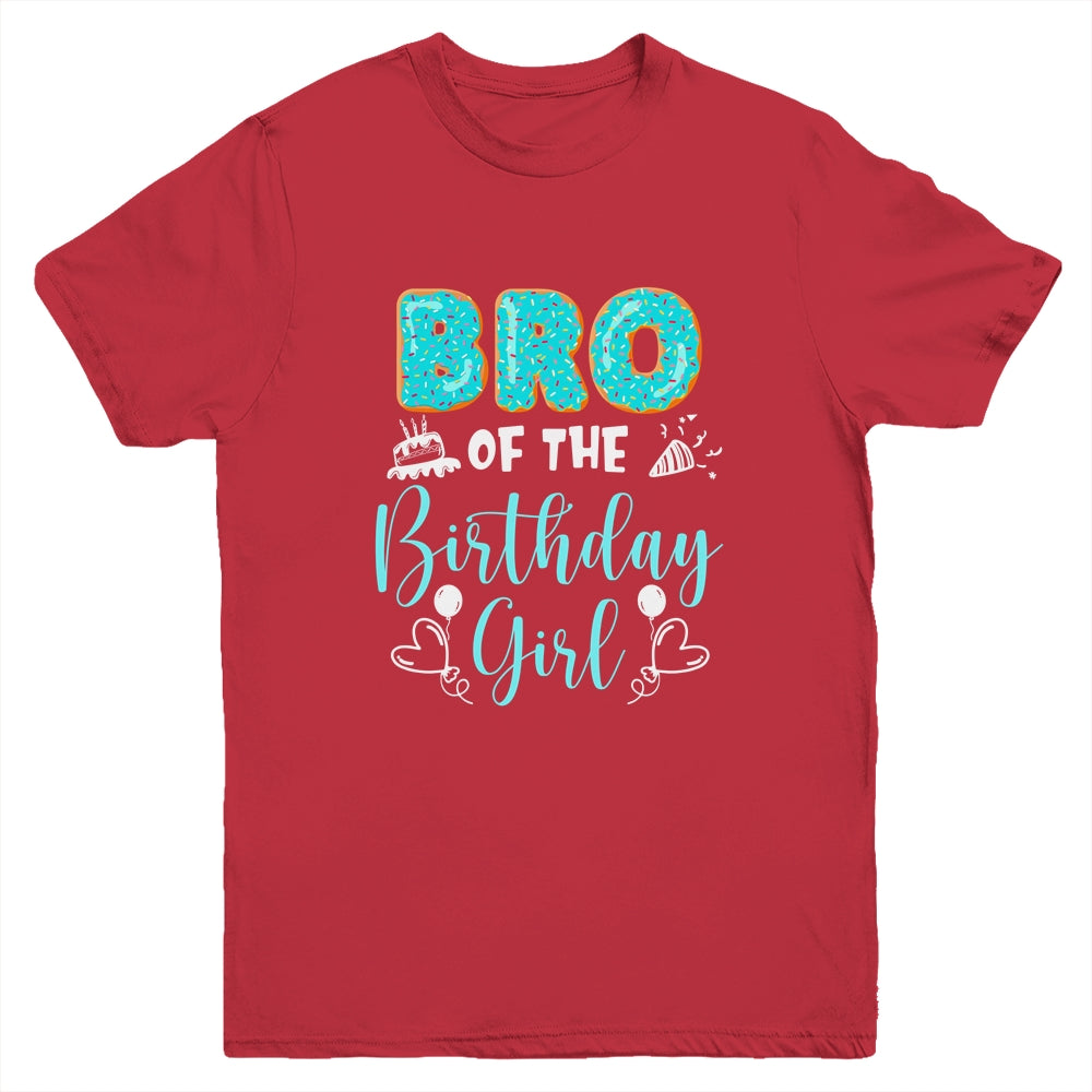Bro Of The Birthday Girl Family Donut Birthday Youth Shirt | siriusteestore