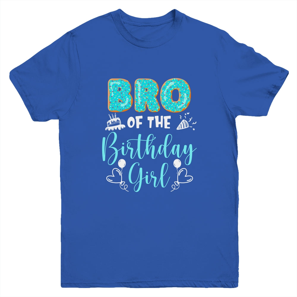 Bro Of The Birthday Girl Family Donut Birthday Youth Shirt | siriusteestore