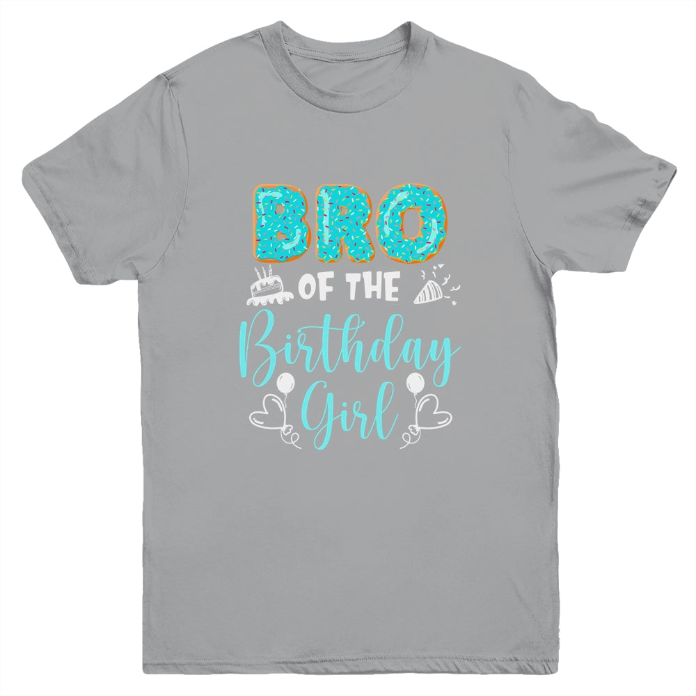 Bro Of The Birthday Girl Family Donut Birthday Youth Shirt | siriusteestore