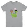 Brontosaurus Bunny Ears Egg Easter Day Dinosaur Dino Boys Youth Shirt | siriusteestore