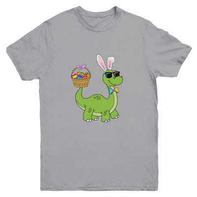 Brontosaurus Bunny Ears Egg Easter Day Dinosaur Dino Boys Youth Shirt | siriusteestore