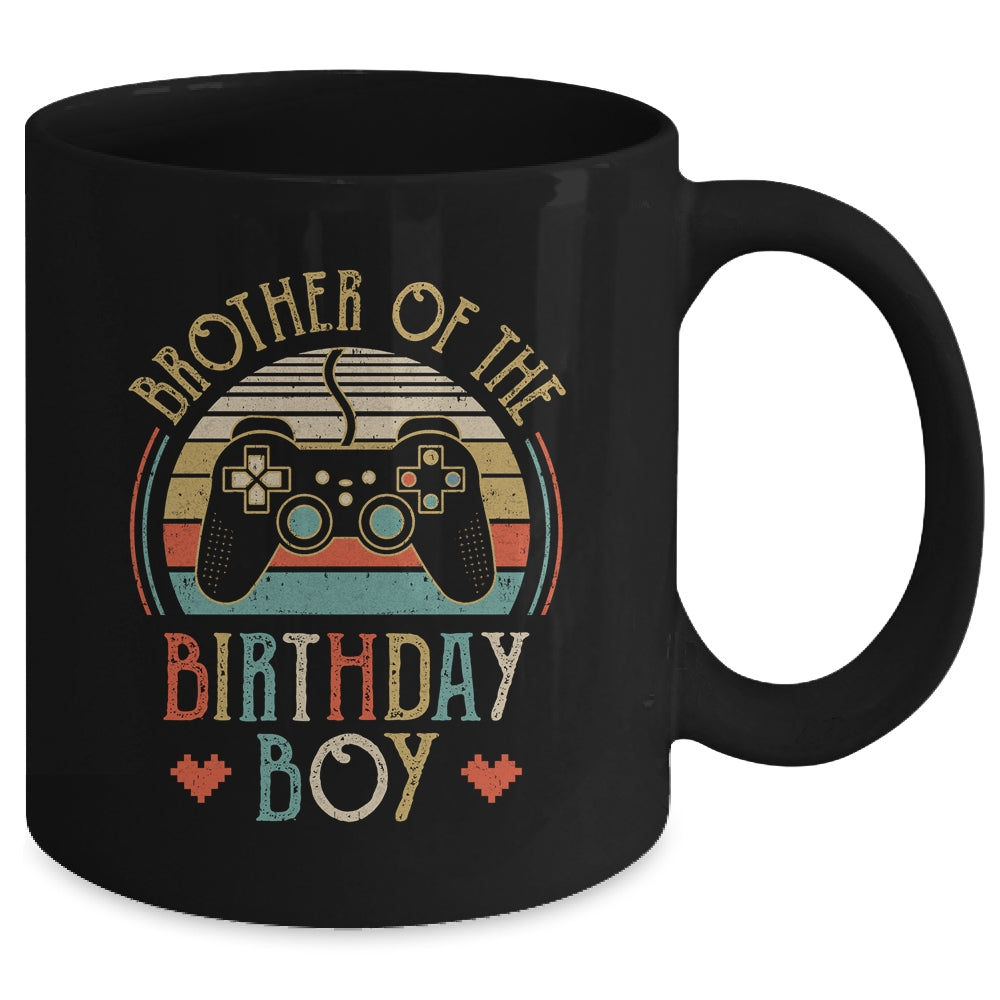 Brother Of The Birthday Boy Vintage Matching Gamer Birthday Mug | siriusteestore