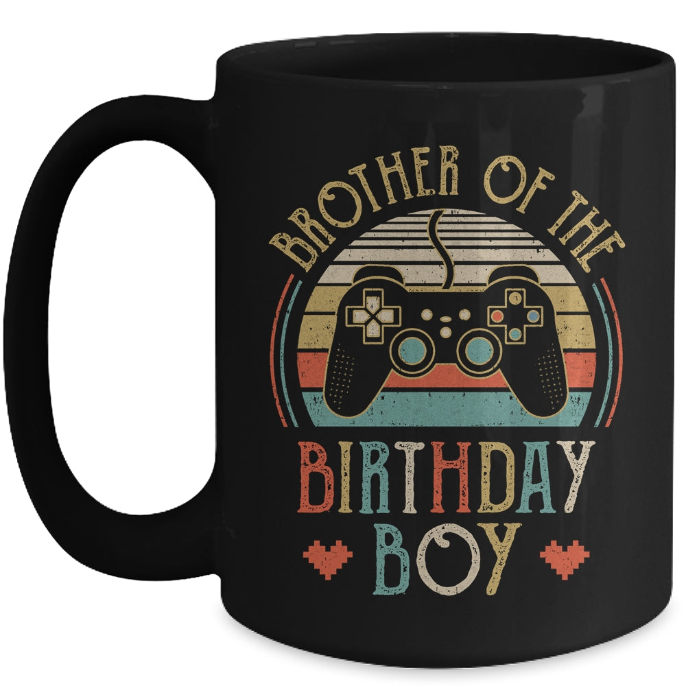 Brother Of The Birthday Boy Vintage Matching Gamer Birthday Mug | siriusteestore