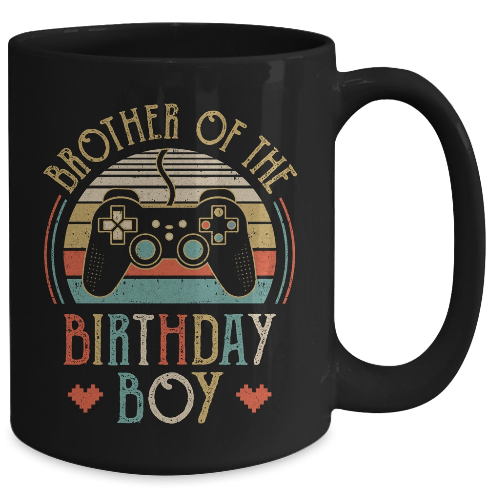 Brother Of The Birthday Boy Vintage Matching Gamer Birthday Mug | siriusteestore