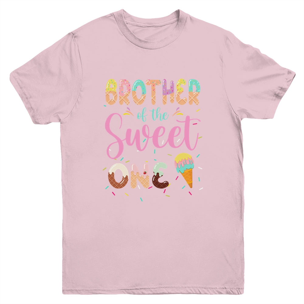 Brother Of The Sweet One Ice Cream 1st First Birthday Family Youth Shirt Shirt & Hoodie | siriusteestore
